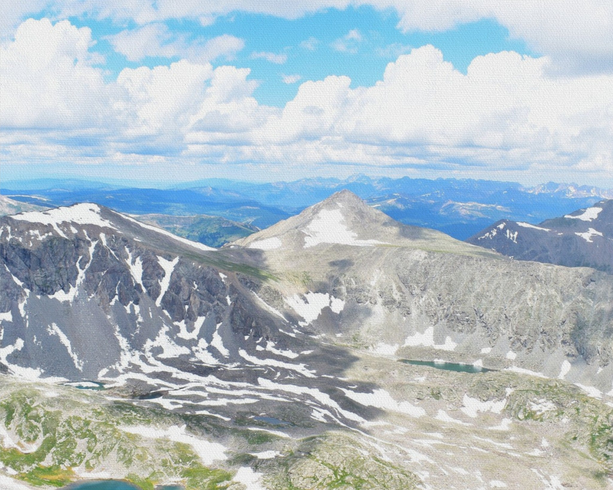 Tenmile Throne: View from Quandary Peak Summit
