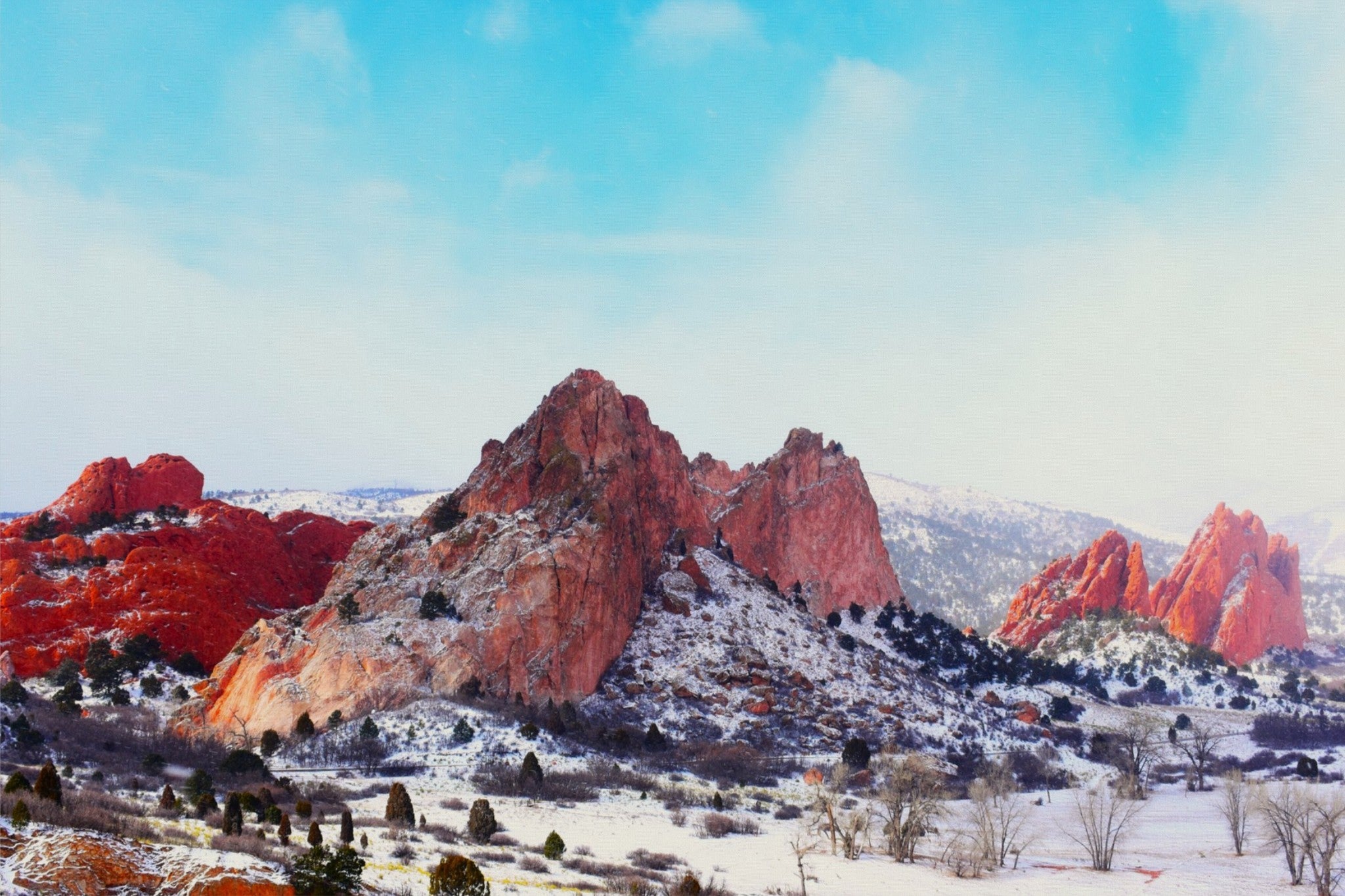 Red Rocks, White Silence